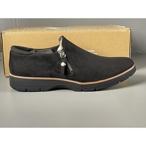 Dr. Scholl's Nice Day Now Shoes Womens Size 9.5 W Black Zip Slip On Comfort